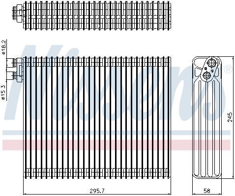 Evaporador de ar condicionado NISSENS ref. 92299