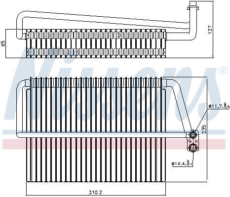 Evaporador de ar condicionado NISSENS ref. 92300