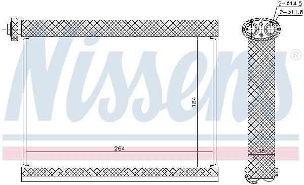 Evaporador de ar condicionado NISSENS ref. 92317