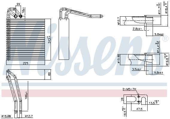 Evaporador de ar condicionado NISSENS ref. 92331