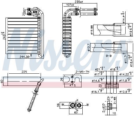 Evaporador de ar condicionado NISSENS ref. 92332