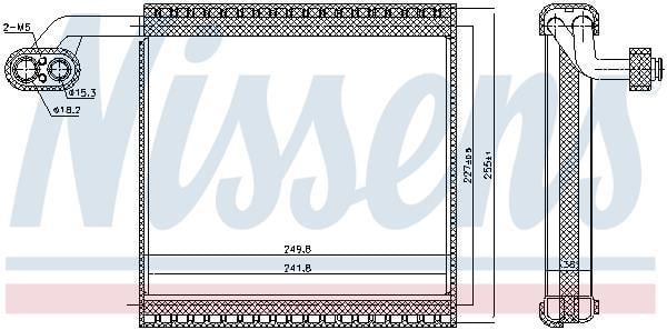 Evaporador de ar condicionado NISSENS ref. 92340