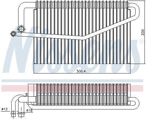 Evaporador de ar condicionado NISSENS ref. 92346