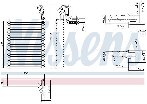 Evaporateur climatisation NISSENS ref. 92351