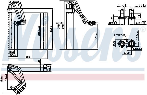 Evaporador de ar condicionado NISSENS ref. 92354