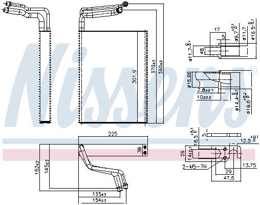 Evaporador de ar condicionado NISSENS ref. 92361