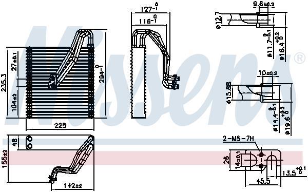 Evaporateur climatisation NISSENS ref. 92363
