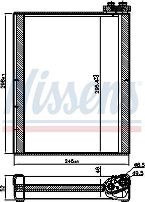 Evaporador de ar condicionado NISSENS 92368