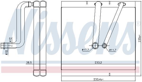 Evaporador de ar condicionado NISSENS ref. 92381