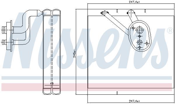 Evaporador de ar condicionado NISSENS ref. 92388