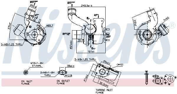 Turbocompresseur (Turbo) NISSENS ref. 93111