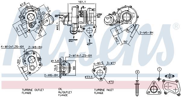 Turbocompresseur (Turbo) NISSENS ref. 93113