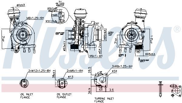 Turbocompresseur (Turbo) NISSENS ref. 93114