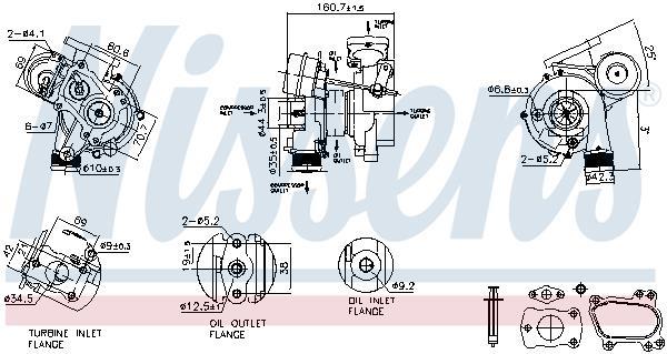 Turbocompresseur (Turbo) NISSENS ref. 93256