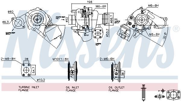 Turbocompresseur (Turbo) NISSENS ref. 93258