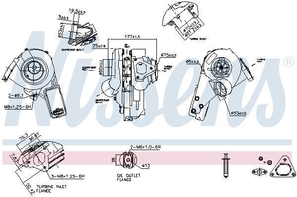 Turbocompresseur (Turbo) NISSENS ref. 93273