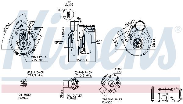 Turbocompressor NISSENS ref. 93274
