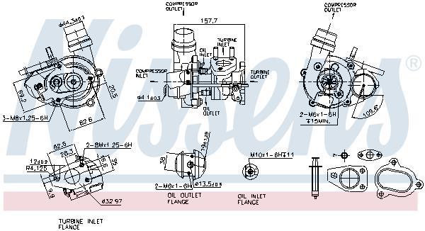 Turbocompresseur (Turbo) NISSENS ref. 93275