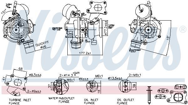 Turbocompresseur (Turbo) NISSENS ref. 93276