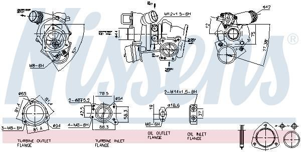 Turbocompresseur (Turbo) NISSENS ref. 93282