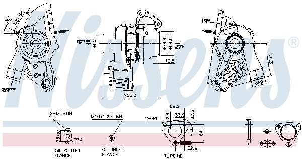 Turbocompresseur (Turbo) NISSENS ref. 93284