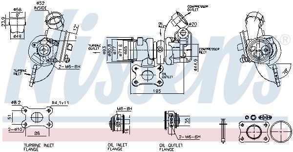 Turbocompresseur (Turbo) NISSENS ref. 93306