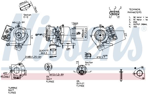 Turbocompresseur (Turbo) NISSENS ref. 93308