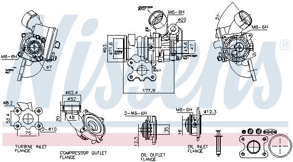 Turbocompresseur (Turbo) NISSENS ref. 93315
