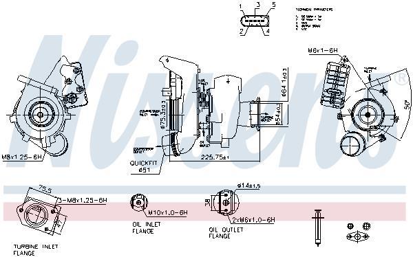 Turbocompresseur (Turbo) NISSENS ref. 93328