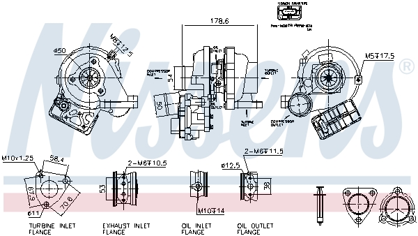 Turbocompresseur (Turbo) NISSENS ref. 93330