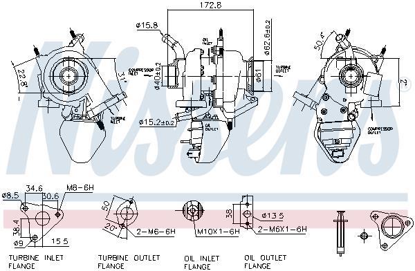 Turbocompresseur (Turbo) NISSENS ref. 93342