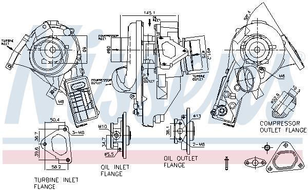 Turbocompresseur (Turbo) NISSENS ref. 93343