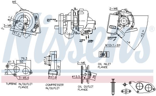 Turbocompresseur (Turbo) NISSENS ref. 93347