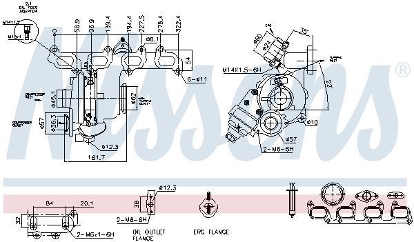 Turbocompresseur (Turbo) NISSENS ref. 93356