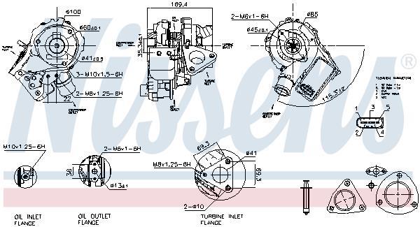 Turbocompresseur (Turbo) NISSENS ref. 93412