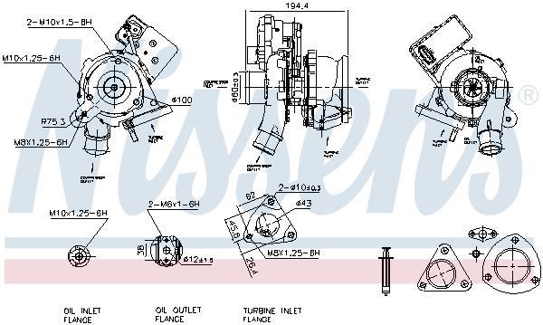 Turbocompresseur (Turbo) NISSENS ref. 93413