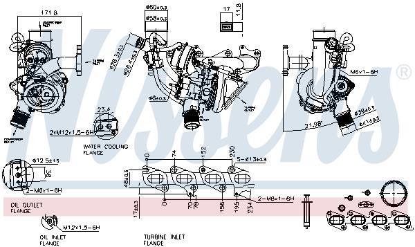 Turbocompresseur (Turbo) NISSENS ref. 93414