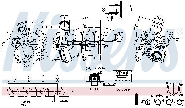 Turbocompresseur (Turbo) NISSENS ref. 93415