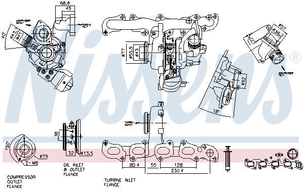 Turbocompresseur (Turbo) NISSENS ref. 93420