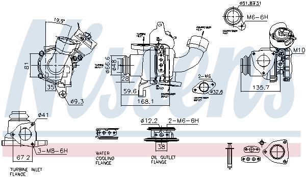 Turbocompresseur (Turbo) NISSENS ref. 93422