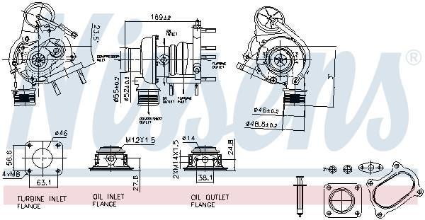 Turbocompresseur (Turbo) NISSENS ref. 93424