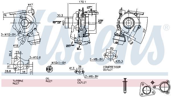 Turbocompresseur (Turbo) NISSENS ref. 93425