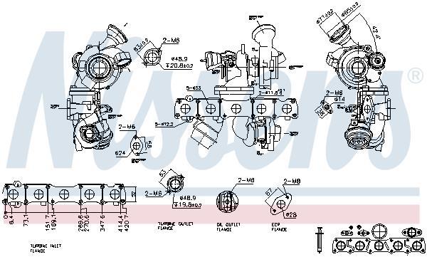 Turbocompresseur (Turbo) NISSENS ref. 93430