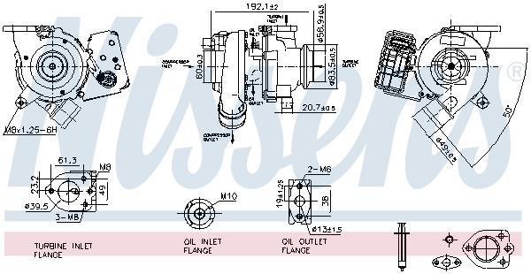 Turbocompresseur (Turbo) NISSENS ref. 93431