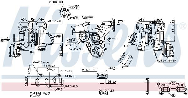 Turbocompresseur (Turbo) NISSENS ref. 93435