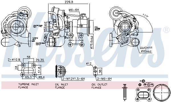 Turbocompresseur (Turbo) NISSENS ref. 93442