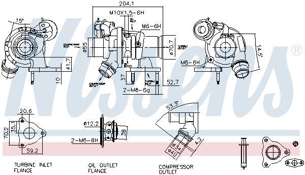Turbocompresor NISSENS ref. 93444
