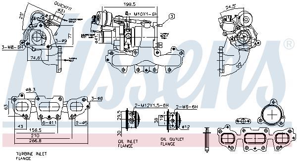 Turbocompresseur (Turbo) NISSENS ref. 93446