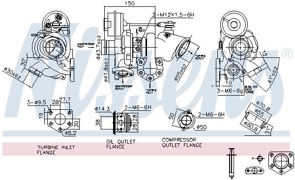 Turbocompresseur (Turbo) NISSENS ref. 93447