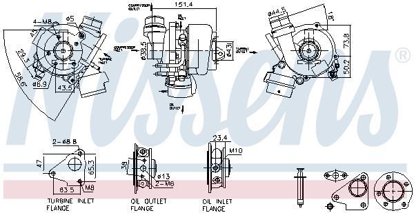 Turbocompresseur (Turbo) NISSENS ref. 93448